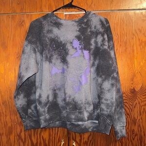 Black and Purple Tie Dye Pokemon Sweater